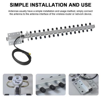 Yagi WiFi Antenna 2.4Ghz (25Dbi) Directional Booster Amplifier Modem Cable With RP-SMA Connector For Wireless Network Router