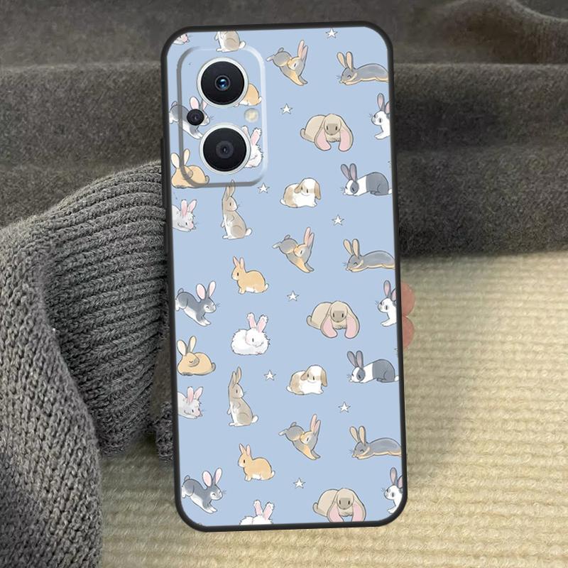 Rabbits Bunnies Cover For OPPO Reno 8T 8 Lite 14F 13F 12 F 11 F 14 13 10 Pro OPPO Find X8 X6 X5 X9 Pro Case