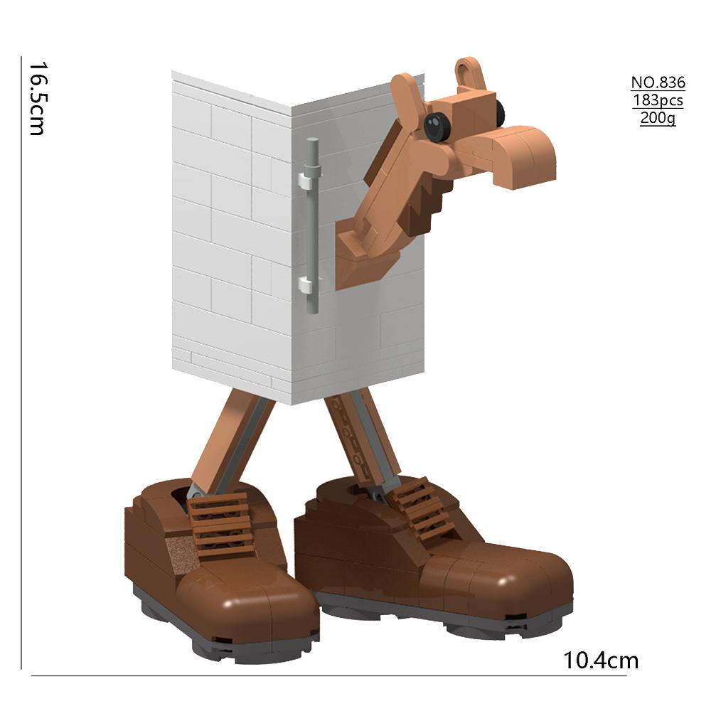 Italian Brainrot Animal MOC Building Block Tung Tung Tung Sahur Wheel Frog Elephant Tree Monster Monkey Toy Desk Decoration Q064