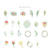 46 Pieces/box Flower Box Stickers Magazines Greeting Cards Decorative Materials Handmade DIY Collage Album Diary Decoration