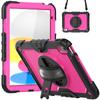 Silicone Full Cover Rotating Strap Case IPad 10th Gen 10.9 Inch Air 4/5 10.2 Color Block Design With Cushion