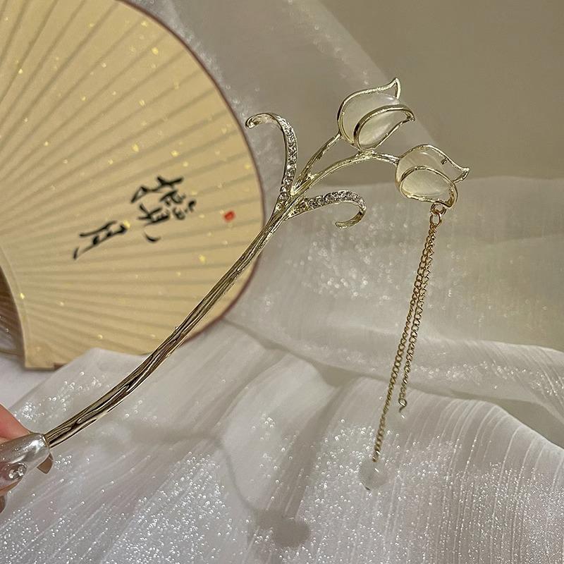 Elegante Hanfu-Blumenhaarnadel: High-End Quasten-Stufen-Schütteln für Hochsteckfrisur