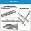 10 stuks 0,8/1/1,2/1,5/1,8/2/2,5 mm Diamantgecoate Boorbitjes met 2,35 mm Schacht voor Glas Jade Sieraden Slijpen en Polijsten