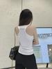 Women's Cotton I-Shaped Sleeveless Sports Vest - Slim, Versatile & Beautiful Back Design for Summer.