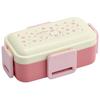 Skater Bento Box, 2-Tier, 600ml, for Women, Made In Japan, with a Soft Dome-Shaped Lid, Dishwasher and Microwave Safe, Sanrio Kogyumin Flower Wreath D