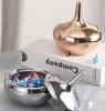 Stainless Steel Decorative Bowl with Lid, Tableware, Candy Bowl, Salad and Dessert Tray, Living Room Dining Table Storage Box