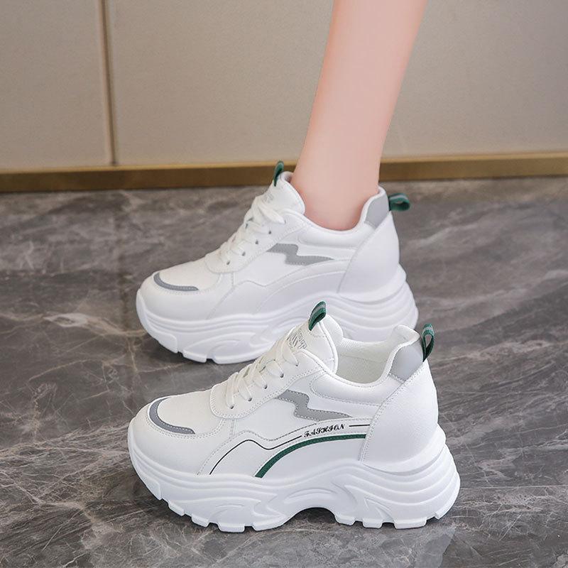 Small man height increase casual sports shoes ins spring and autumn new platform dad shoes women