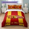 Union Berlin FC Benutzerdefinierter Name Text Bettwäsche-Set 1 Bettbezug+2 Kissenbezüge Fußball-Logo Personalisierte Geschenk für besonderen Anlass Schlafzimmer Dekor