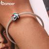 BAMOER New 925 Sterling Silver Colorful Eye of Horus Charm Beads Pendant for Women Fit Original DIY Bracelet Necklace Jewelry