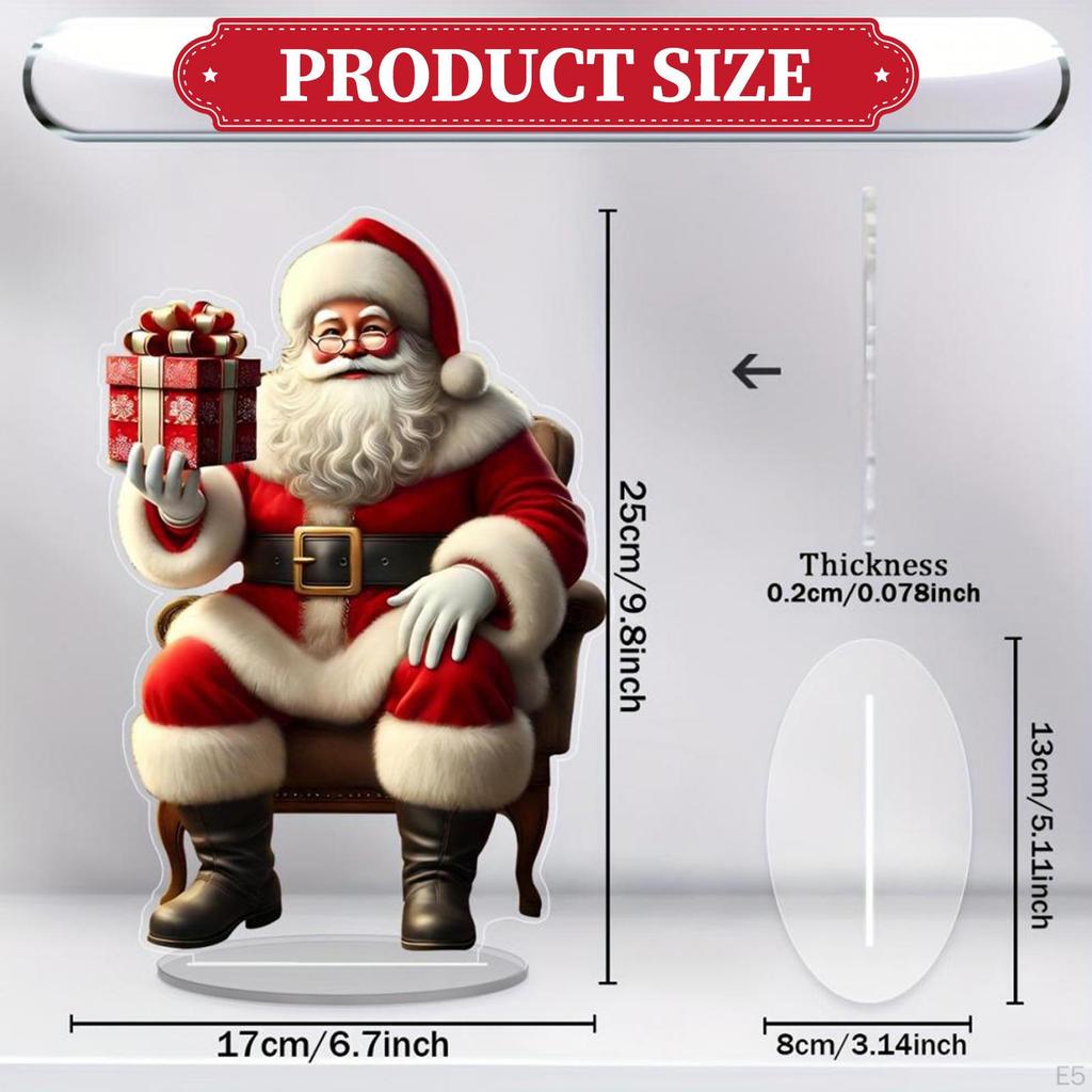 2D Acryl Dekorative Weihnachtsornamente, Sammlerstück Tischdekoration für Wohnzimmer, Schlafzimmer