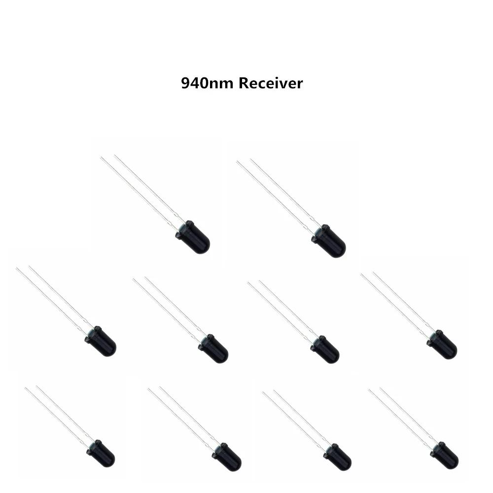 10pairs 3mm 5mm 940nm LEDs Infrared Emitter and IR Receiver Diode Diodes 301A