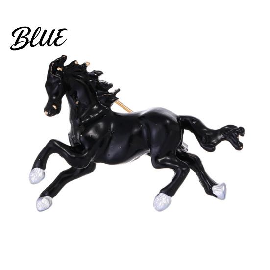 Exquisite Horse Pin Brooch Chinese Zodiac Year of Enamel Vintage