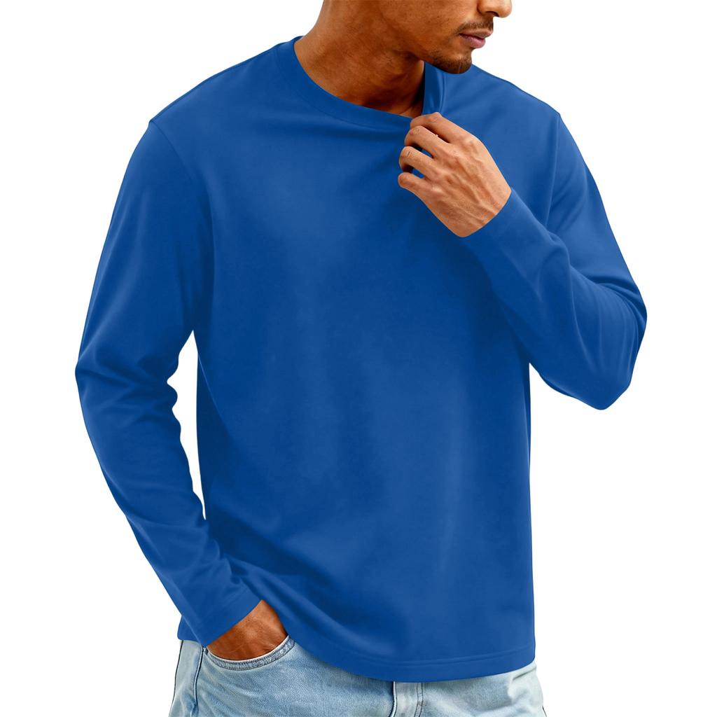 Men's Knit -Neck Long Sleeve T-Shirt | Fashion Casual Pullover For Daily & Weekend Wear