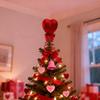 Red heart with spring tree top decoration, creative indoor atmosphere, Christmas top decoration, heart decoration