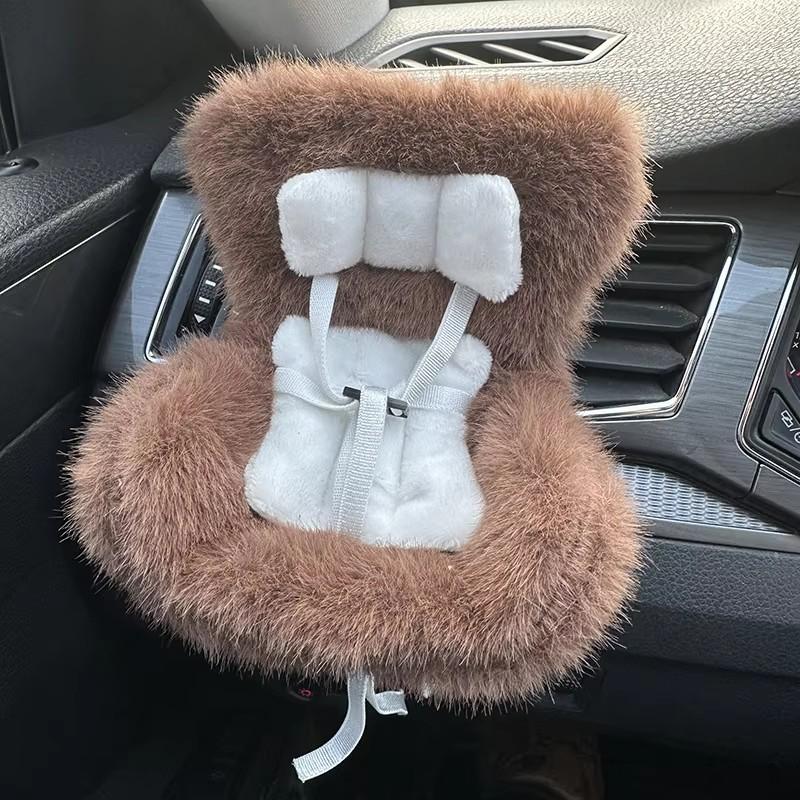 Car Doll Safety Seat for 17cm Cartoon Chair Model Car Seat Outlet Decor for Doll Car Interior Styling