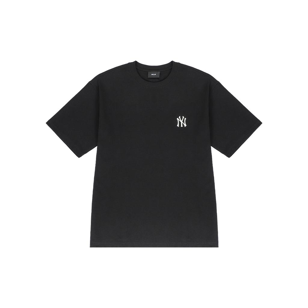 MLB New York Yankees Cashew Flower Series Back Cashew Flower Logo Letter Print American Vintage Crew Neck Short Sleeve T-Shirt 3ATS52023-50BKS