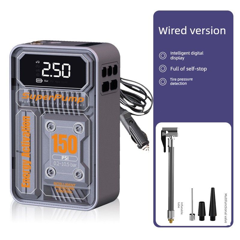 

German and Japanese Imported Technology Car Air Pump Dual-Purpose Wireless Car Air Pump with High Power and Digital Display With cord
