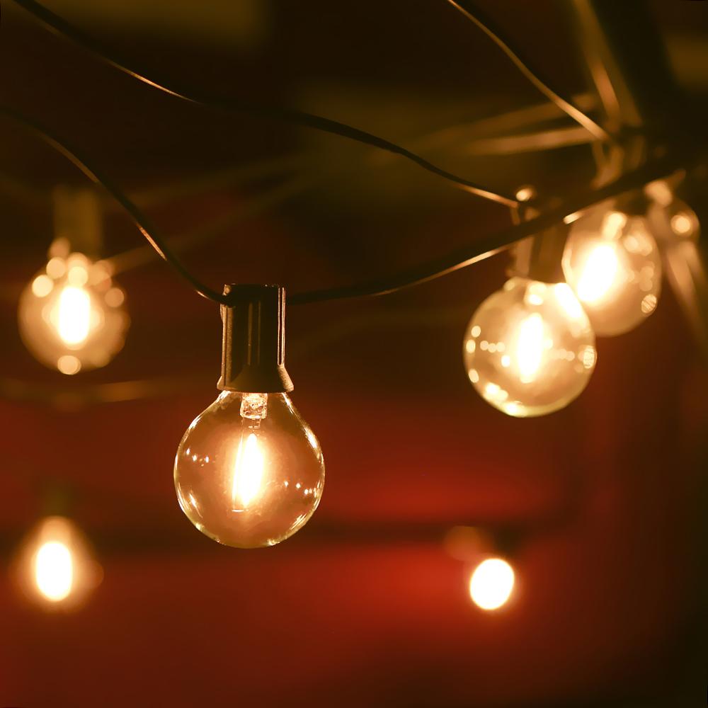 Tomshine AC 220V-240V 21,33ft E12 Sockel G40 LED Lichterkette Nicht Dimmbar 12+1 Globus-Glühbirnen IP