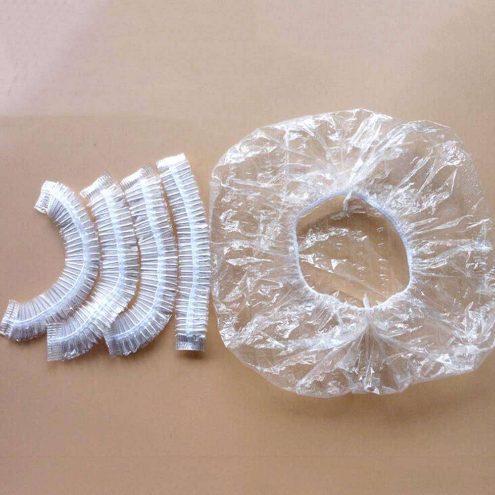 100Pcs One-off Disposable Hotel Bathing Cleaning Hair Elastic Hats Shower Caps
