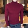Maglione Invernale Collo Alto Spesso Caldo Uomo Collo Alto Marca Maglioni Uomo Vestibilità Slim Pullover Uomo Maglieria Maschile Doppio Collo