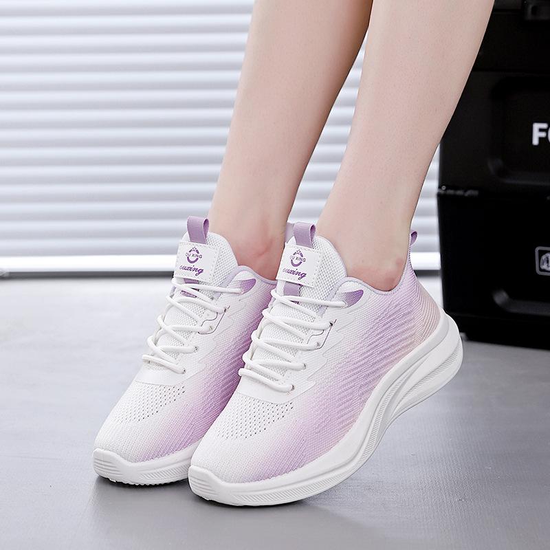 2025 spring new Korean version breathable fly-woven women's shoes ins tide student running sports shoes casual shoes FZ6606