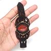 Macrame Red Bracelet Jasper Crystal Pendant Handmade Natural Thread Bohemian