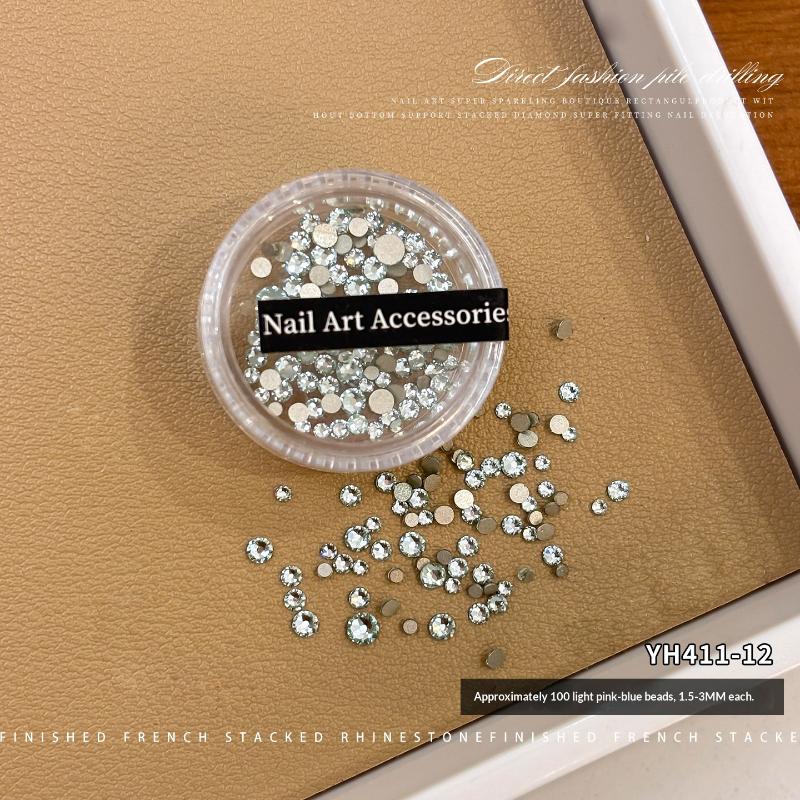 100Pcs 1.5-3Mm Glass Crystal Non Hotfix Rhinestones Craft Supplie Flatback Glitter Stones Nail Art Decorations Diy Accessories