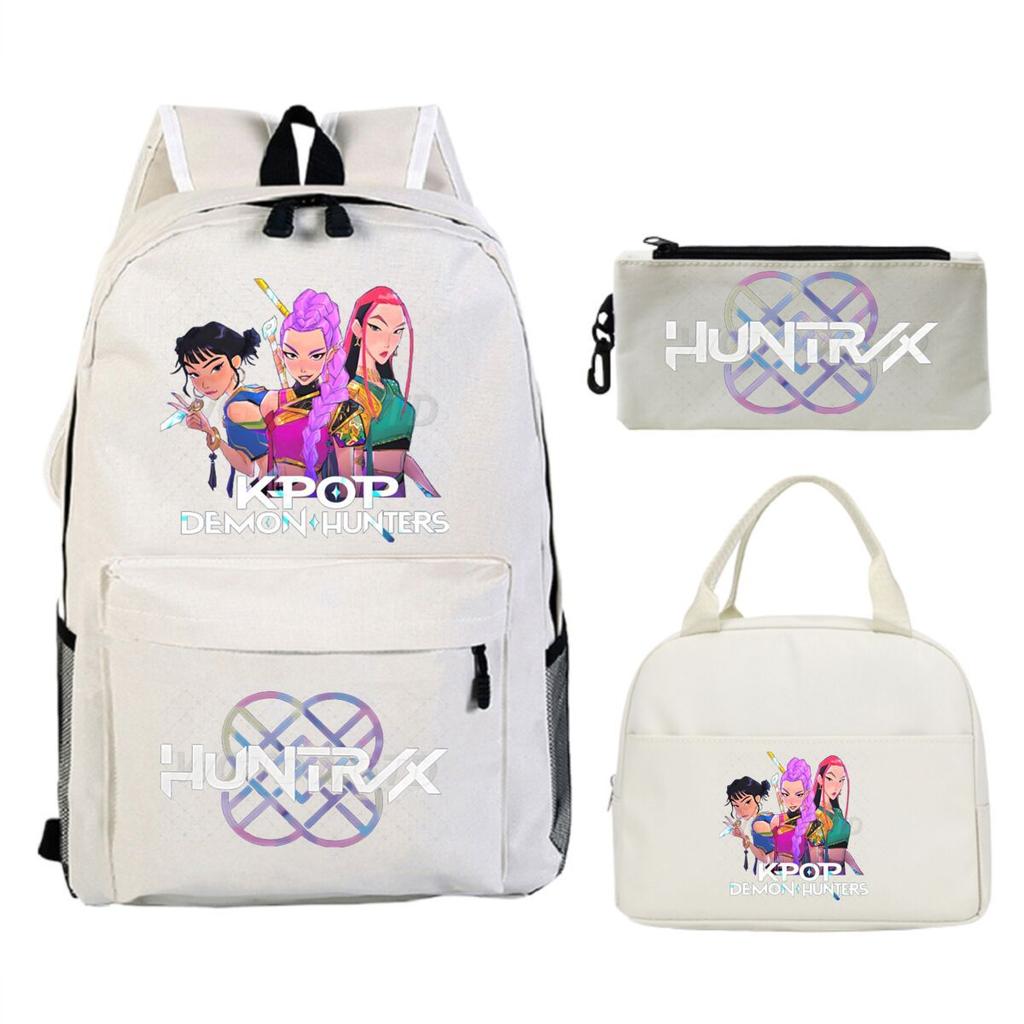 Kpop Demonunters Peripheral Children'S Backpack Elementary And Secondary School Bag Three-Piece Set