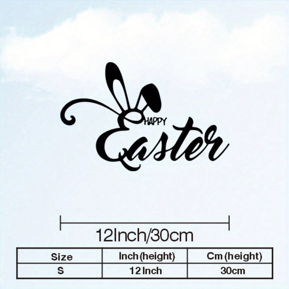

Vintage Metal Easter Bunny Wall Art Sculpture Powder Coated Iron Rabbit Nursery Home Decor
