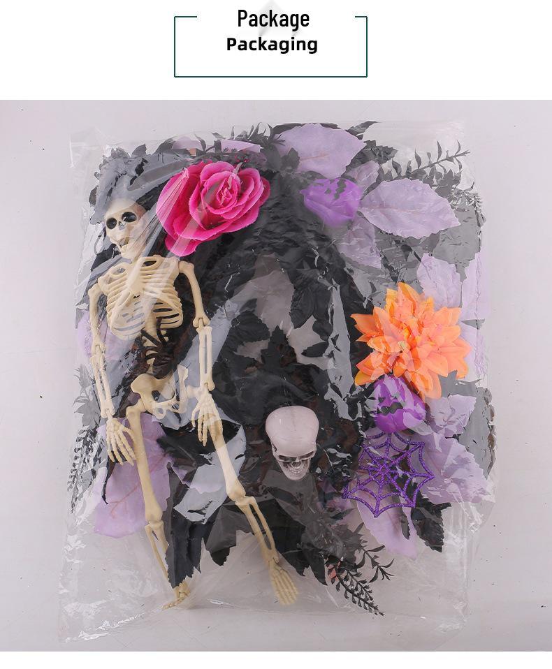 Halloween Skull Wreath: Hong Kong Love Door Ornament & Porch Decoration