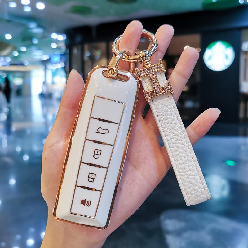 New TPU Car Key Case Cover Protect Shell Bag For Great Wall GWM WEY Coffee01 Coffee02 WEY-X WEY-S WEY-GT VV7 GT Auto Accessories