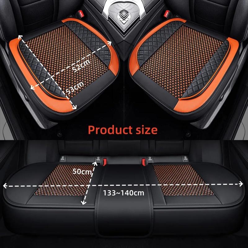 Ice Silk +PU Car Seat Cover Universal Seat Protection Cushion For Prado 120 Kia Rio 4 Mitsubishi Lancer Skoda Octavia 2 MG HS