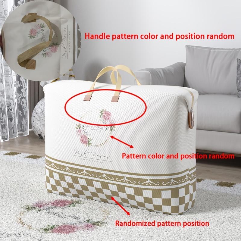 Borsa per Imballaggio con Design a Motivo Floreale, Ideale per Traslochi e Organizzazione degli Oggetti. Questa Borsa portaoggetti è perfetta per trapunte, vestiti e coperte