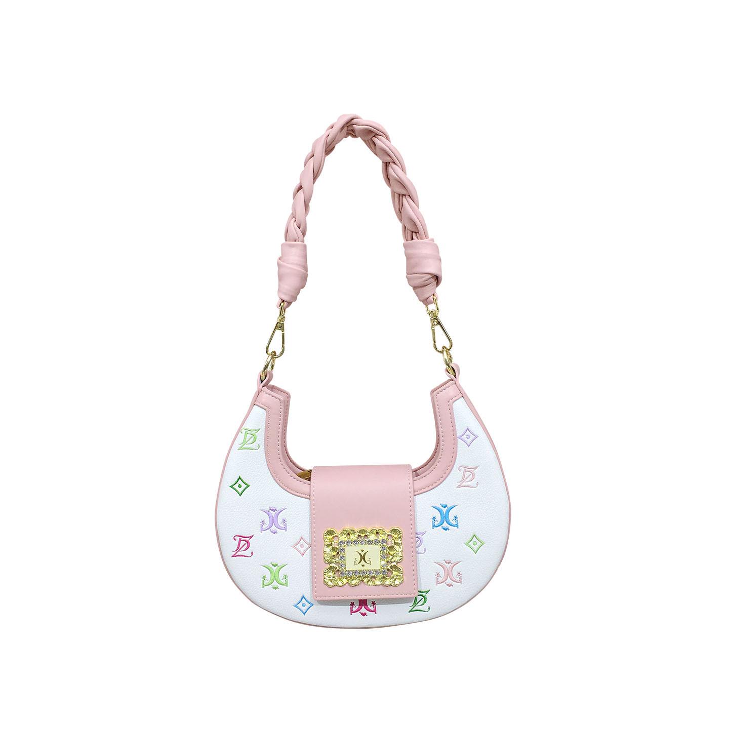 

Retro Color Block Crescent Baguette Bag - Women’s High-End Woven Shoulder Bag