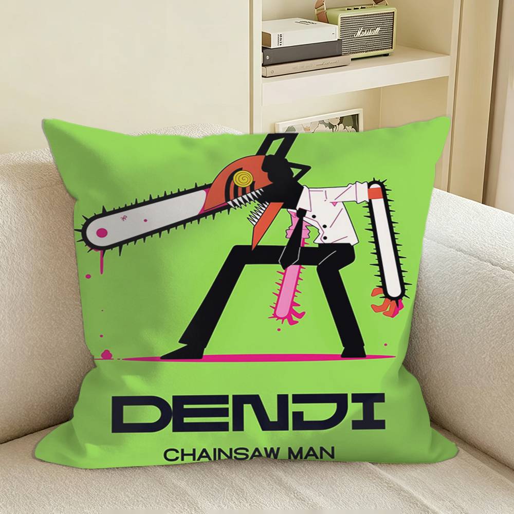 MMakima Anime ChainSaw MAN Square Sofa Pillow Cover Solid Color Living Room Home Decor Cushion Case
