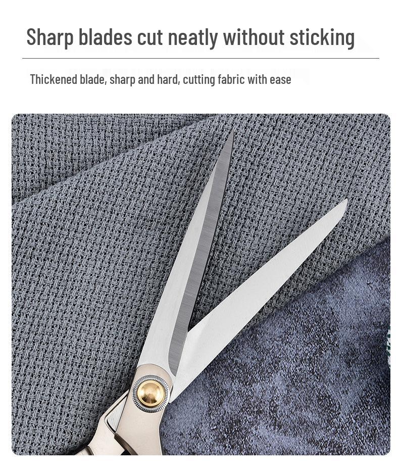 Ganzstahl-Edelstahl-Schneiderschere: Große Stoff- und Nähschere für den Haushaltsgebrauch