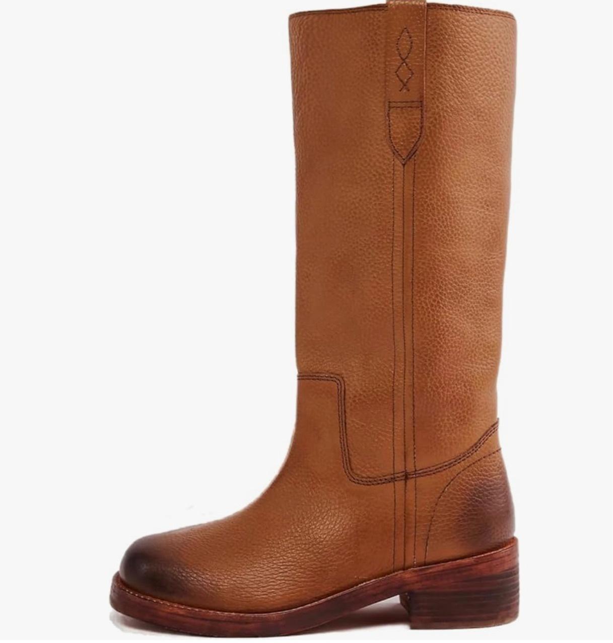 

Новые европейские и американские ретро женские кампусные ковбойские сапоги в западном стиле 39