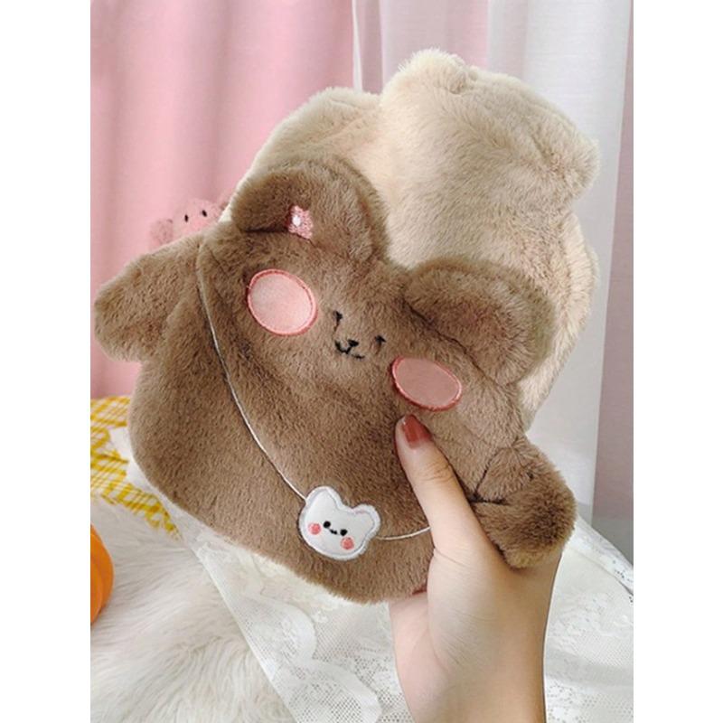 

Cow Embroidered Plush Filled Hot Water Bottles B-backpack Bear
