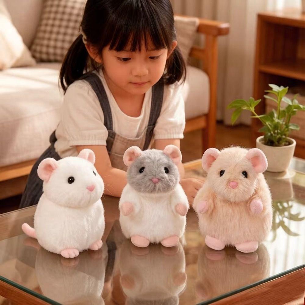 3 Colour Simulation Mouse Doll Soft Plush Flower Branch Plush Toy Pet Cat Toy