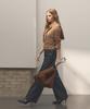 Clave Ellie Suede Brown Tote Bag