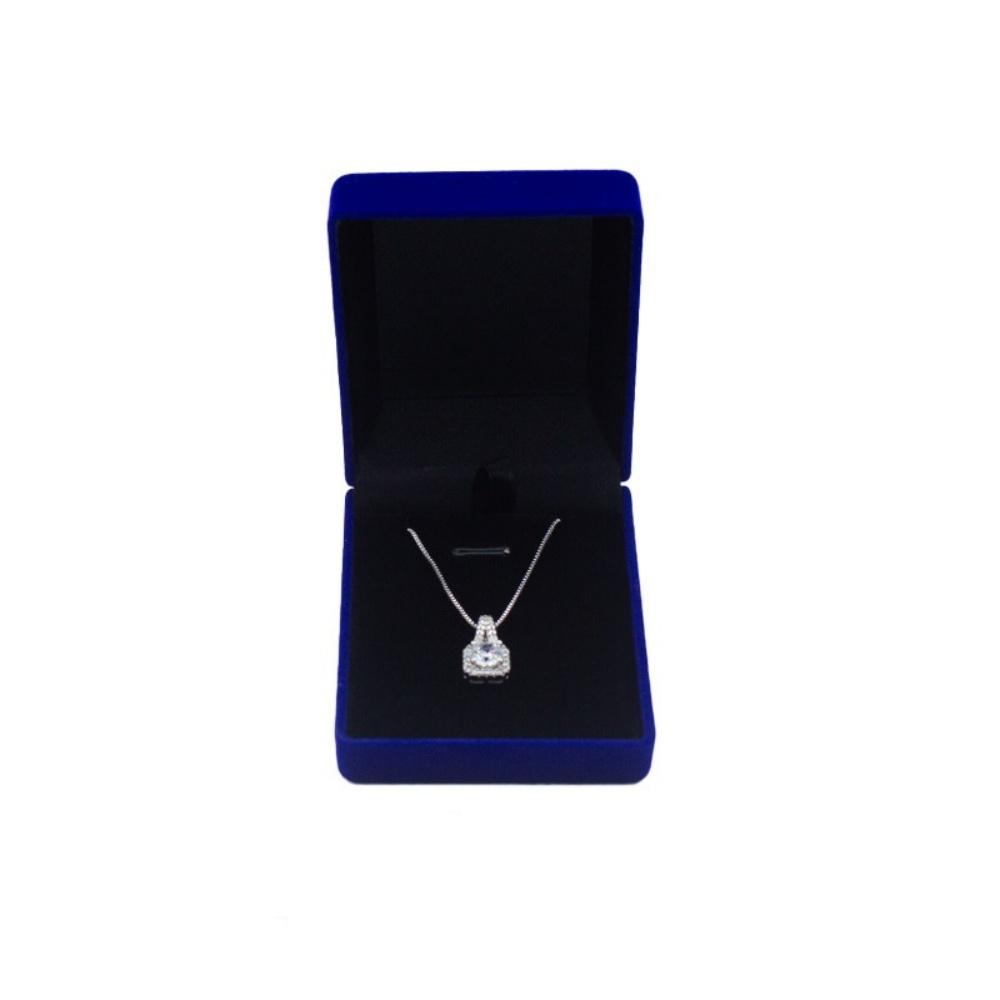

Square Velvet Necklace Box Pendant Display Gift Boxes Jewellery Packaging Storage Case Necklace Holder for Women Valentine s Day