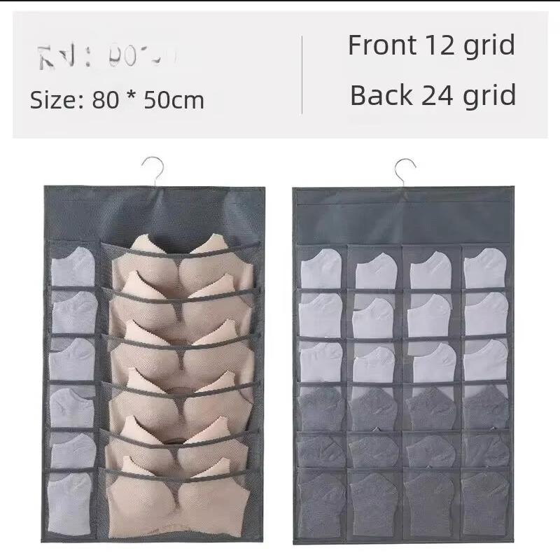 1PC Underwear Storage Bag Household Wall Hanging Sock Storage Bag Wardrobe Double-Sided Storage Bag