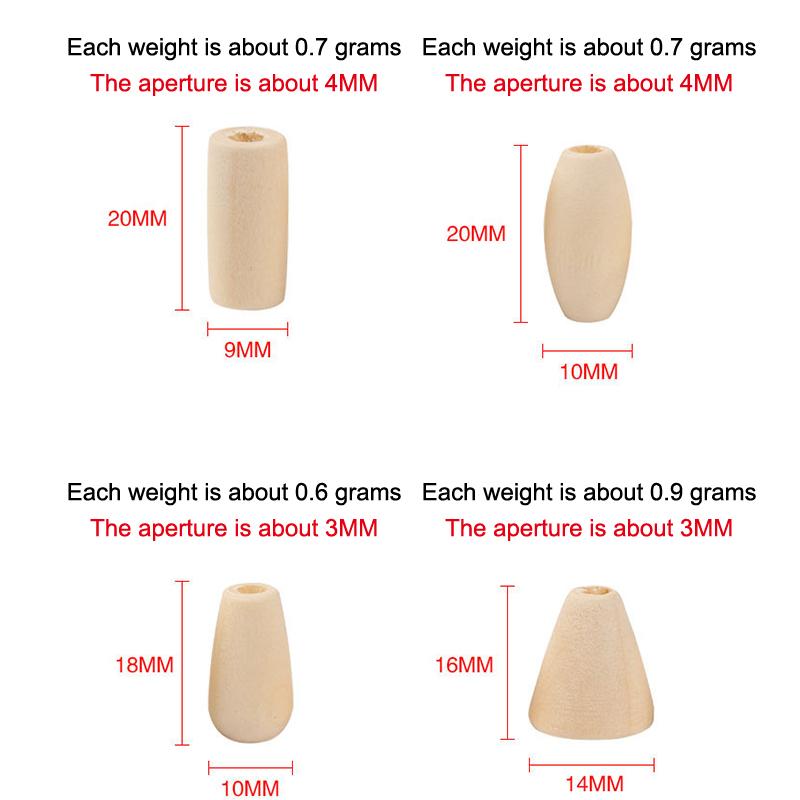 100Pcs Oval Natural Wooden Loose Spacer Beads For Diy Handmade Bracelet Necklace Jewelry Making Accessories Materials