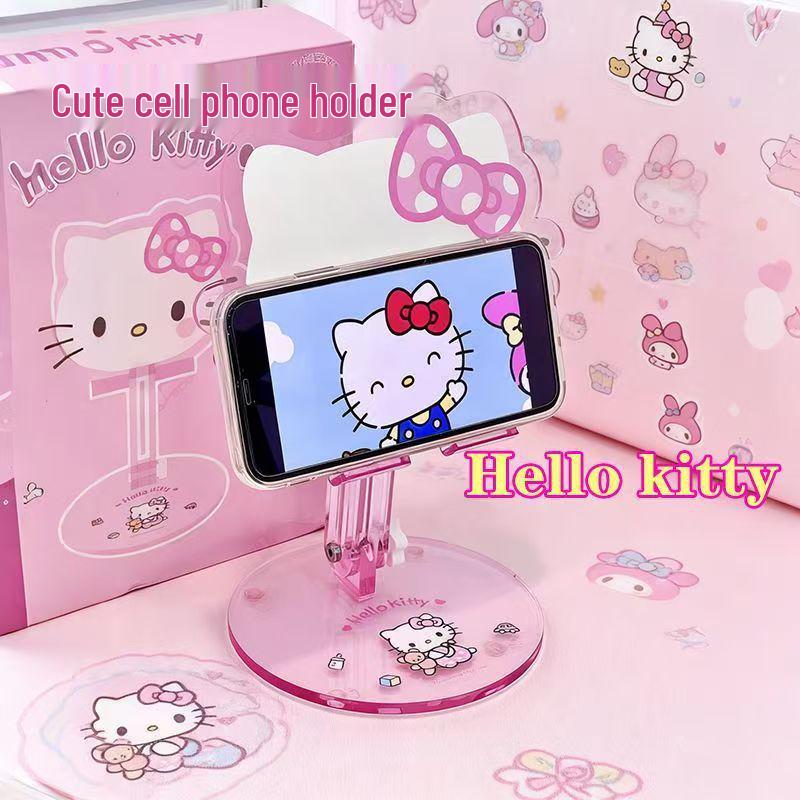 Hello Kitty Mobile Phone & Tablet Stand - Adjustable, Folding & Telescopic Holder