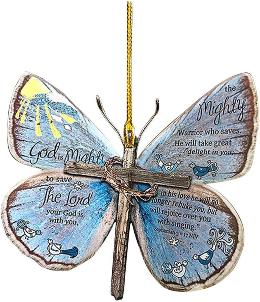 Enchanting Acrylic Vintage Butterfly Car Pendant Decorative Piece For Festive Occasions