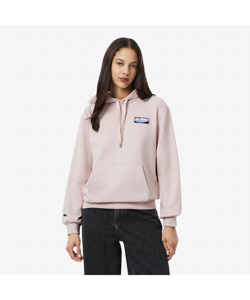 LACOSTE Women'S Tennis Court Patch Hooded Sweatshirt Sf6189-55N Ady