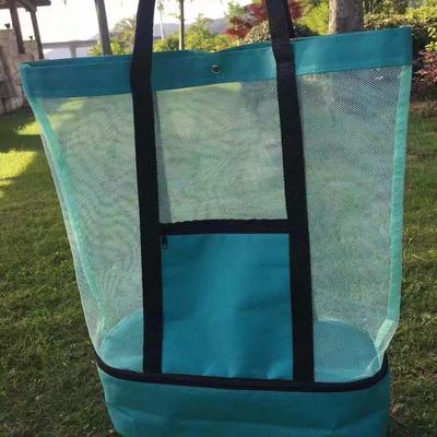 Heat Preservation Picnic Beach Bag Women Mesh Transparent Double-layer Swim Storage High Capacity Shopping Waterproof Bags Tote