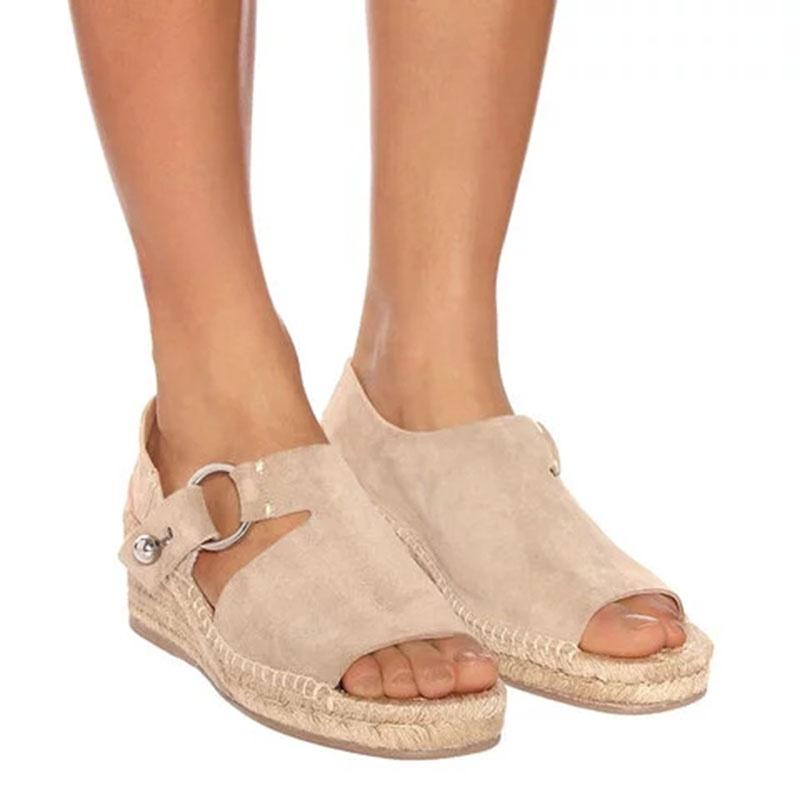 Womens Beach Summer Sandals Platform Espadrille Shoes Thick Bottom Fish Mouth
