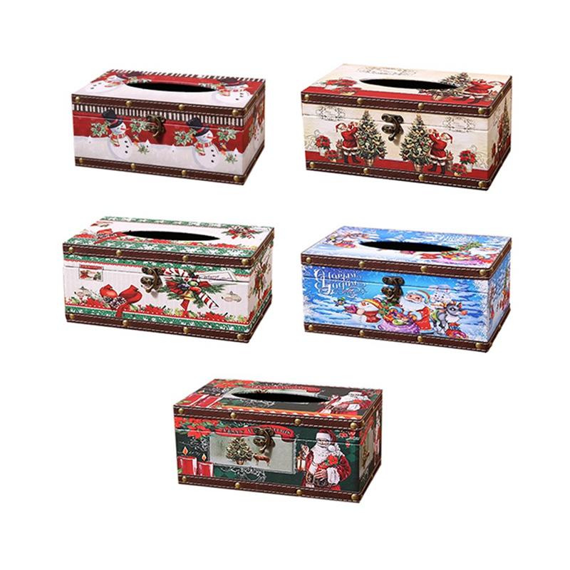 Weihnachten Tissue Box Hause Innen Esstisch Wohnzimmer Kaffee Tisch Desktop Papier Box Tissue Tube
