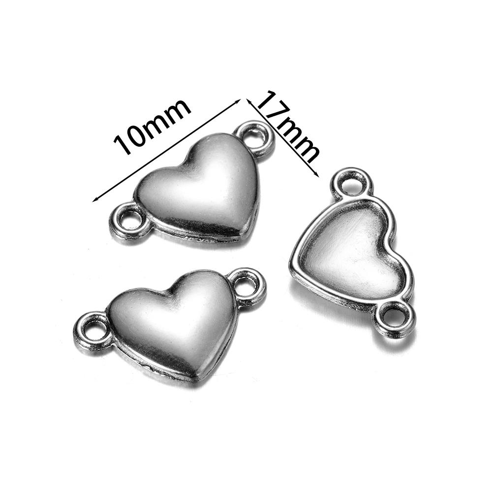 5/10Pcs Alloy Butterfly Heart Charms Pedants Jewelry Bracelet Connectors for DIY Necklace Jewelry Making Accessories